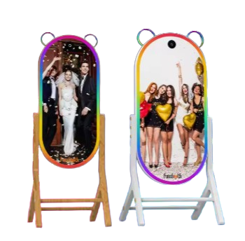 2024 Portable Digital Selfie Mirror Photo Booth - Interactive Touch Screen with Camera and Printer