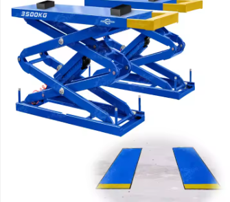 1.8m Full Rise Auto Shop Inground Platform Hoist Auto Lift Scissor Car Lift