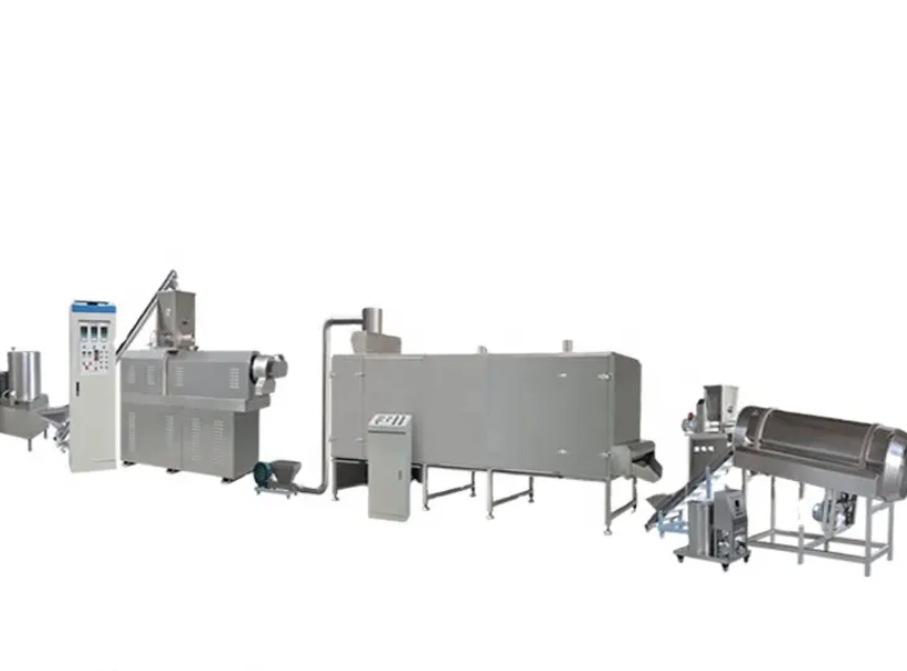 Automatic dry fish food extruder fish feed making machine floating sinking fish feed production processing line