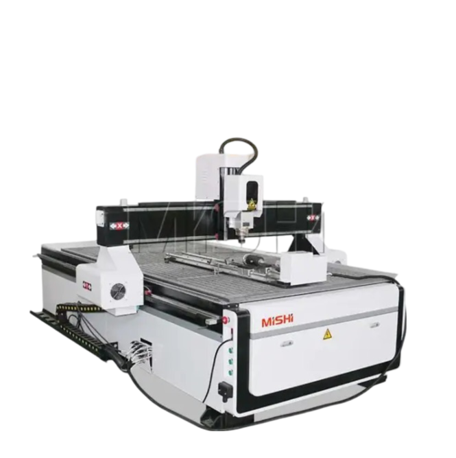 Wood engraving 6KW air-cooling spindle Four axis rotation cutting single head 3d cnc router machine