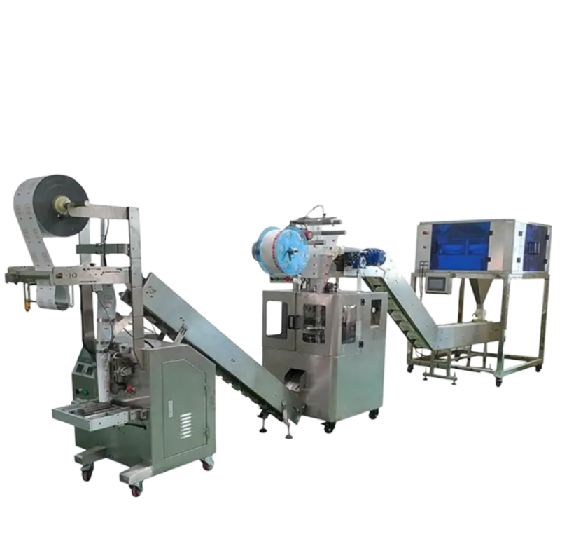 Automatic Nylon Triangle Tea Bag Packing Machine Double Chamber Small Non Woven Tea Bag Filling Ultrasonic Sealing Machine