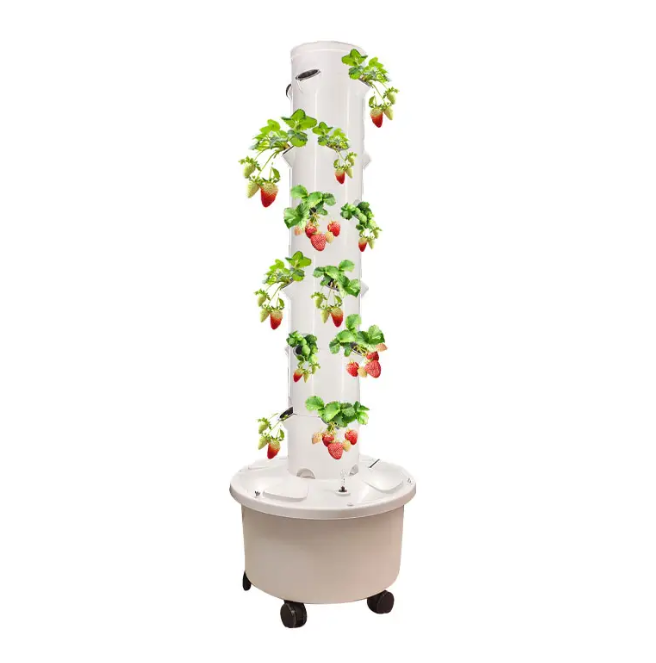 Vertical Hydroponic Garden Tower Farming Family Use Mini Indoor Hydroponic Aeroponic Growing Tower System