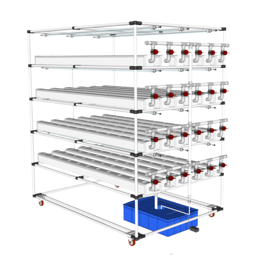 Lyine Hydroponics NFT System Hydroponic Channel Vertical Hydroponic Growing Systems PVC Tube Plant Vegetable