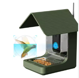 Bird Identification IP66 waterproof smart bird feeder camera with 1.5L Large feeder