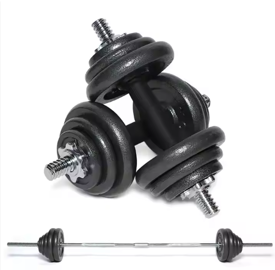 Weight Lifting Gym Equipment Fitness&Body Building home gym wholesale Cheap Steel 50kg Cast Iron Adjustable Dumbbells Set