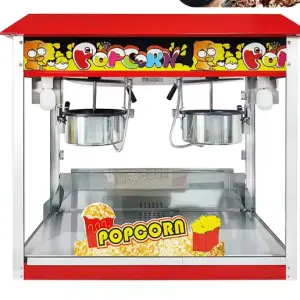 Automatic Double Pot Sweet Popcorn Maker Popcorn Making Machine