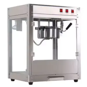 Commercial Stainless Steel Hot Air Automatic Popcorn Maker Machine