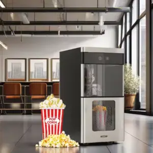 Sapoe Small Popcorn Vending Machine Commercial Smart Popcorn Dispenser No Oil Healthy Snacks Making Machine