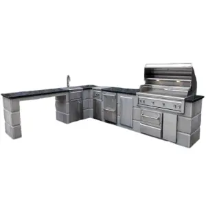 Garden BBQ Outdoor Kitchen Stainless Steel Modular BBQ Kitchen Outdoor Built in Grill