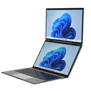 New Ultra Thin Business Laptop 14"+14" Dual Touch Screen 360 Degree Flip Win 11 Intel N95 Cheap Yoga Double Touch Screen Laptop