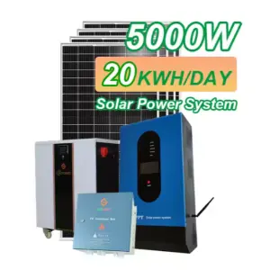 Full Package Balcony Storage Use 5kw 10kw Battery Pack Power Off Grid Hybrid for Home Panels Mounting Solar Energy System