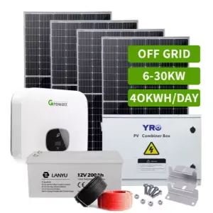 Complete Set 5kw 10kw 15kw 20kw 25kw 30kw Solar Panels System Hybrid System Solar Energy Home System