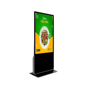 KINGONE Floor Standing LCD TV Video Player Touch Screen Interactive Kiosk Vertical Digital Signage Totem Advertising Display