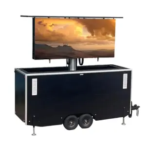 High Resolution 5.5mx3m Led Screen Mobile Enclosed Trailer Mobile Display Billboard Box Trailer