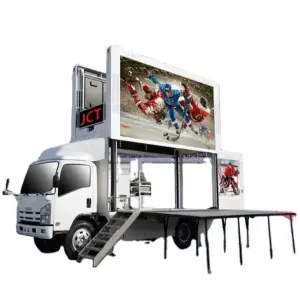 7.5 Meters Long Mobile LED Truck for 3 Sides Screen Mobile LED Vehicles Mobile Advertising Equipment Mobile LED Truck Body