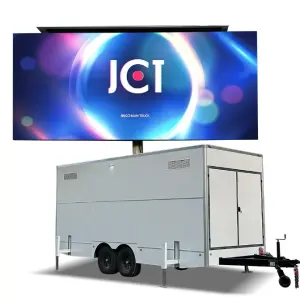 JCT New 21sqm Mobile Outdoor LED TV Panel Display Sports Shows Full Color Waterproof Screen Events on Trailer