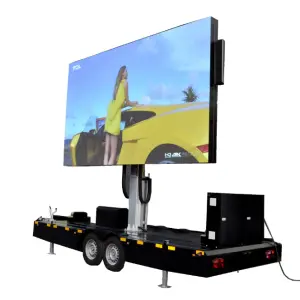 JCT-EF12 Folding LED Screen in Hydraulic Lifting up 1800mm Rotating 360 Degrees Outdoor Advertising Mobile Led Trailer