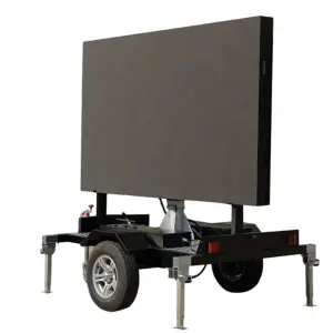 Outdoor Mobile LED Billboard Trailer Roadshow Screen 2.56m*1.60m Trailer