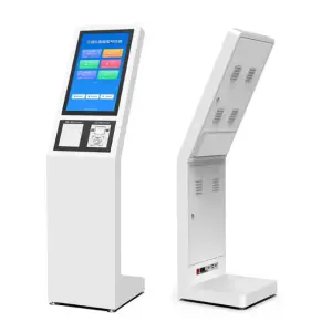 21.5 Inch Self-Service Digital Poster Video System Touch Screen Elevator SDK Floor Standing Printer Education Shopping Mall Use