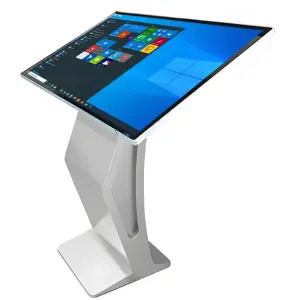 Ultra-Thin 32\" 43\" 50\" HD Interactive LCD Kiosk Touch Screen Floor Stand Self-Service Advertising Terminal Digital Poster