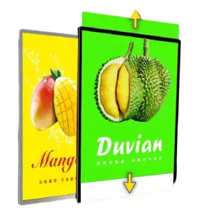 Custom Made Ultra-Thin Snap Frame Plexiglass Sign Board LED Light Advertising Display Model A2 Advertising Sign