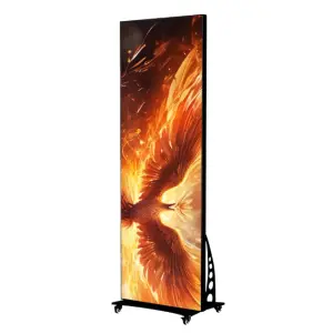 Movable Digital LED Poster Indoor HD Electronic Advertising LED Screen Wifi Control Floor Standing LED Display