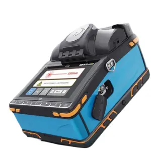 K5 6 Motors Fiber Optic Fusion Splicer Optical Core Welder with VFL OPM Tool Kits Touch Screen for FTTH Network SM Fiber Type