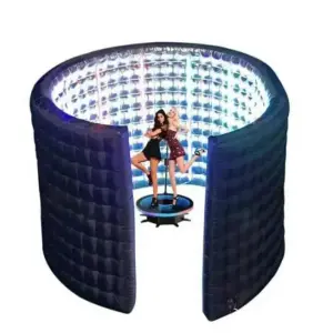 Exhibition Photo Booth Led Light New Style Backdrop Party Event Camera Studio Tent Cube 360 Photo Booth