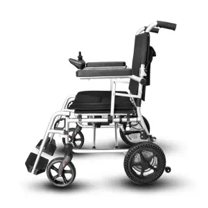 Luxury 16.5 KG Aluminum Electric Wheelchair for Elderly/Disabled 6A Lithium Battery Foldable Cost Effective