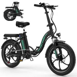 20'' 36V 12Ah Foldable Fat Tire Electric Bike 250W, All-Terrain Moutian E-Bike for Adults