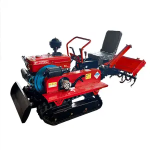 Mini Crawler Tractor Remote Control Mini Crawler Cultivator Agricultural Machinery Farm Cultivator