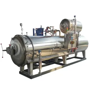 Large Industrial High Pressure Steam 1000L Water Retort Machine Commercial Food Sterilizer Can Autoclave Sterilization Equipment