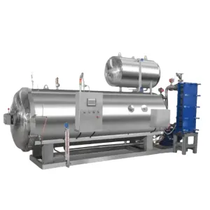 Water Spray Food Retort Autoclave Sterilization Machine Industrial Heat Sterilizer Can Fruit Puree Mushroom Autoclave