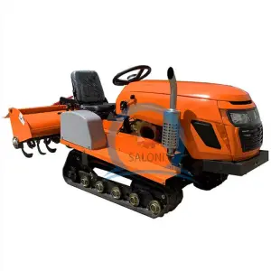 Small Multifunction Ride on Tracked Rotovator Mini Rotary Tiller Cultivator