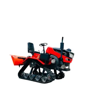 Rototiller 35 hp Driveshaft Walk Behind Mini Crawler Tractor Rototiller Farmland Tilling Rototiller with Plough