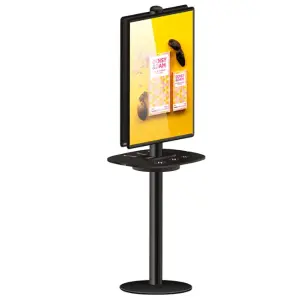 Airport Floor Standing Charging Advertising Station Cell Phone Quick Charging Kiosk With Poster Frame