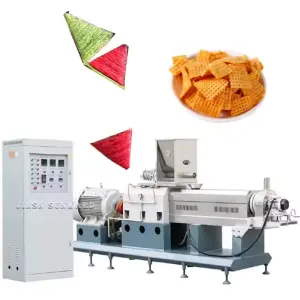 Extruded Fried Chips Crispy Bugles 3D Pellet Snack Machine / Snack Food Machine