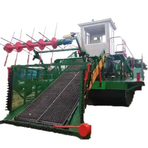 Self-propelled Buoyant Aquatic Vegetation Cutting Harvester Machine