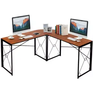 New Design 3 Leg L-Shape Corner Computer Desk Home Office PC Laptop Table Multipurpose Gaming Workstation with Steel Frame