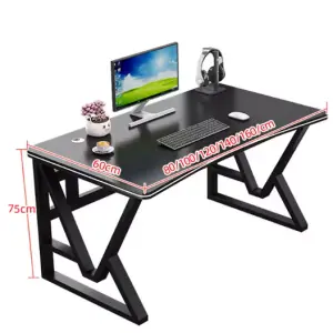 Simple Staff Desk Home Learning Writing Desktop Multi-function Computer Desk Steel Frame Gaming Table