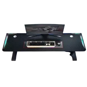 YOUTAI Double Size Gaming Table Height Adjustable Table Desktop with RGB LED Light for Gaming Room