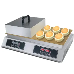 Snack Muffin Machines Smart Type Double Plates Pancake Maker Commercial Cake Souffle Machine