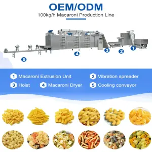 OEM DESIGN Full Automatic Italian Pasta Production Line Macaroni Making Machine Pasta Processing Line Extruder Machine