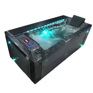 Luxury Led Light 1 Persons Villa Bath Tub Home Air Massage Bathtub Indoor Whirlpool Jet Hydromassage Hot Tub Spa