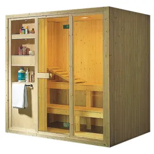 New Products 2 Person Wood Sauna Room for Home Indoor Sauna Bath Room Outdoor Steam Sauna