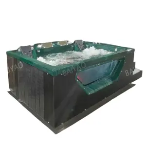 Premium Acrylic Hot Tub 5 Persons Outdoor Jaccuzzi with Massage System & LED Lighting Acrylic Hot Tub