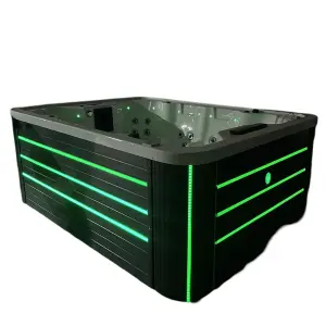 8-Person Villa Hot Tub Smart Control, Acrylic Build, and Therapeutic Massage Jets for Outdoor Comfort