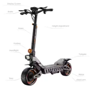 RuiToo M6Max USA Warehouse 3000W Dual Motor Off Road Mobility Oil Brake Electric Scooters