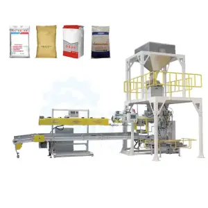 25kg Weighing Packaging Machine Belt Powder Feed Industrial Waxes Belt Sealing Packing Line