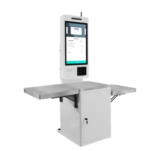 24 Inch Touch Screen Supermarket / Shopping Mall Self Service Checkout Kiosk Machine with Payment Function